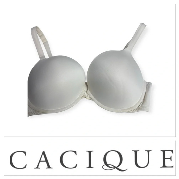 Cacique boost plunge light cream bra size 38DD - Picture 1 of 9